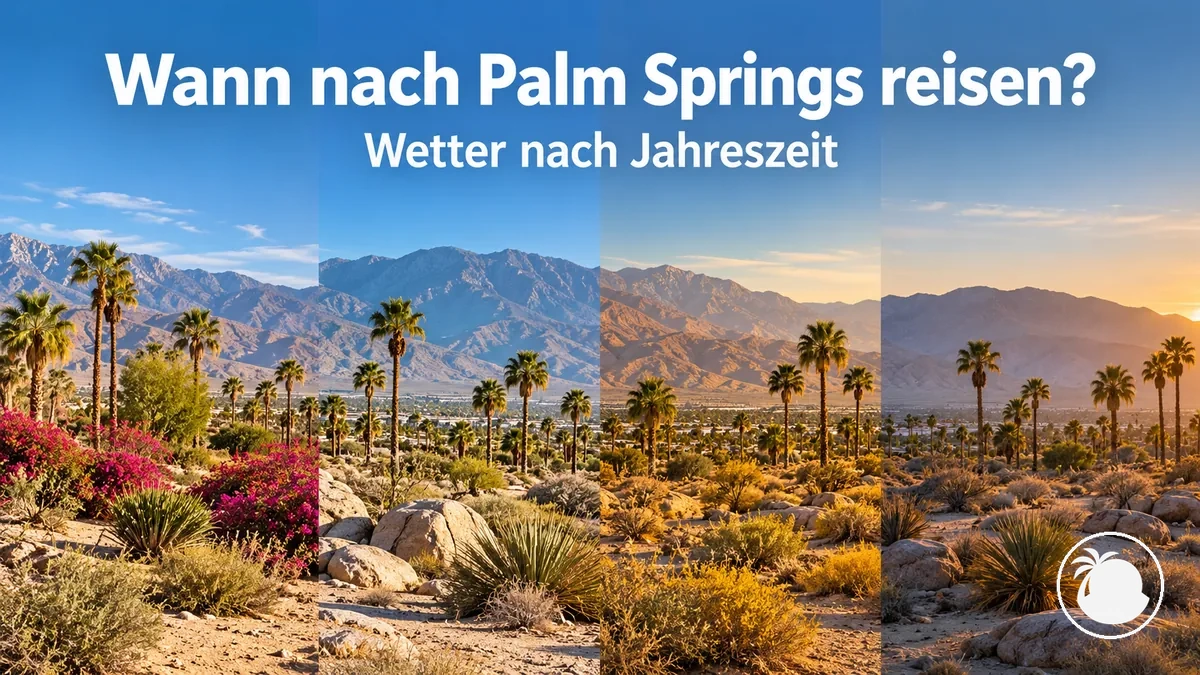 Wüstenlandschaft bei Palm Springs mit Bergen unter klarem Himmel