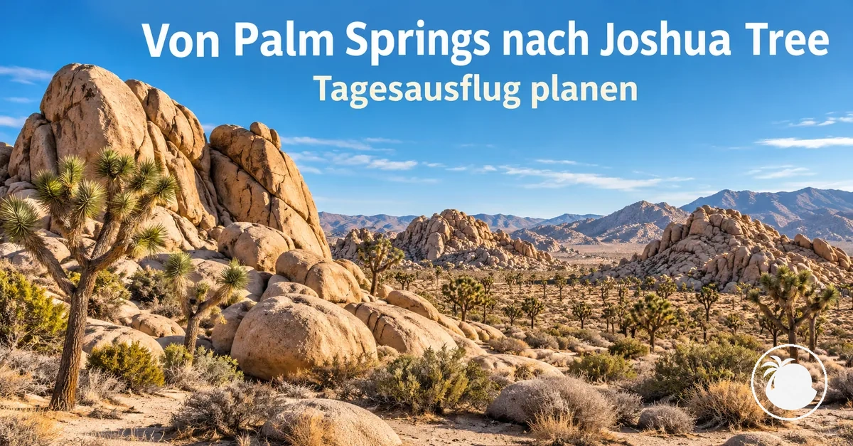 Felsformationen und Wüstenvegetation im Joshua-Tree-Nationalpark