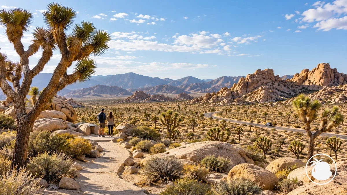 Aussichtspunkt im Joshua Tree, der bei der Entscheidung hilft, ob sich ein Tagesausflug von Palm Springs lohnt
