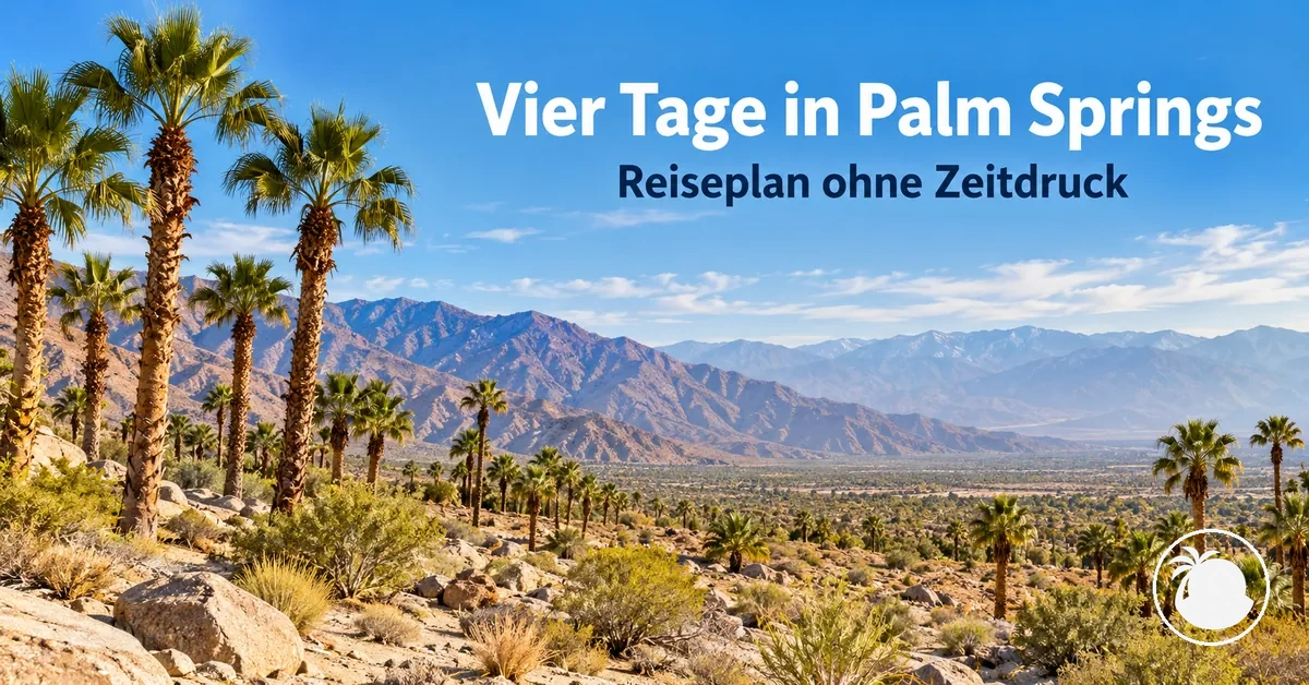 Palmen und Wüstenlandschaft rund um Palm Springs
