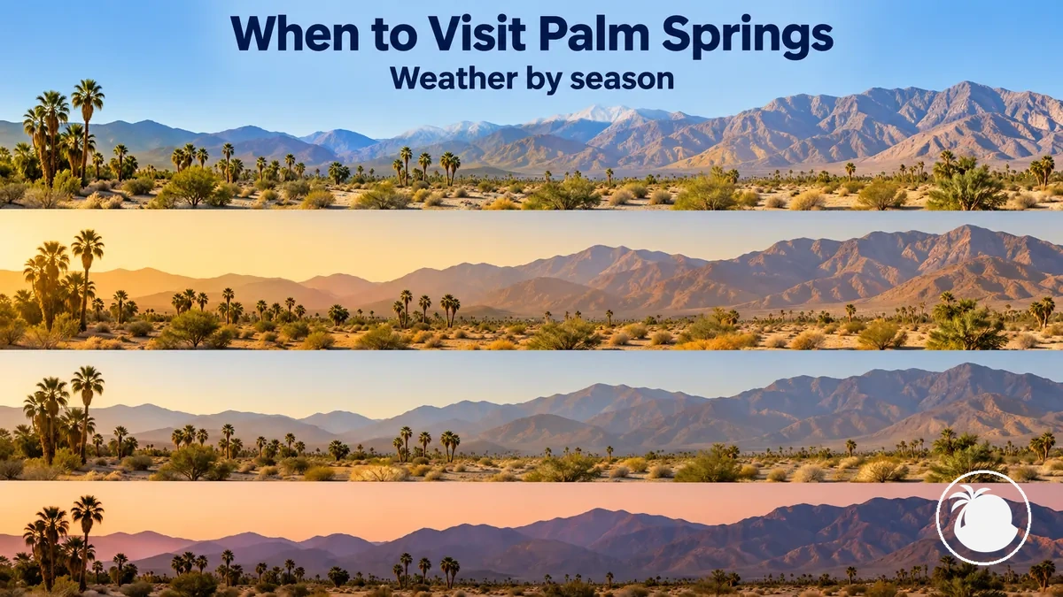 Palm Springs desert landscape with mountains and clear skies