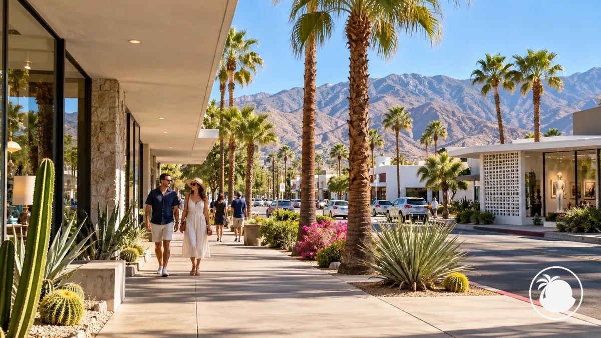 Palm Springs downtown or cultural area during an afternoon sightseeing stop