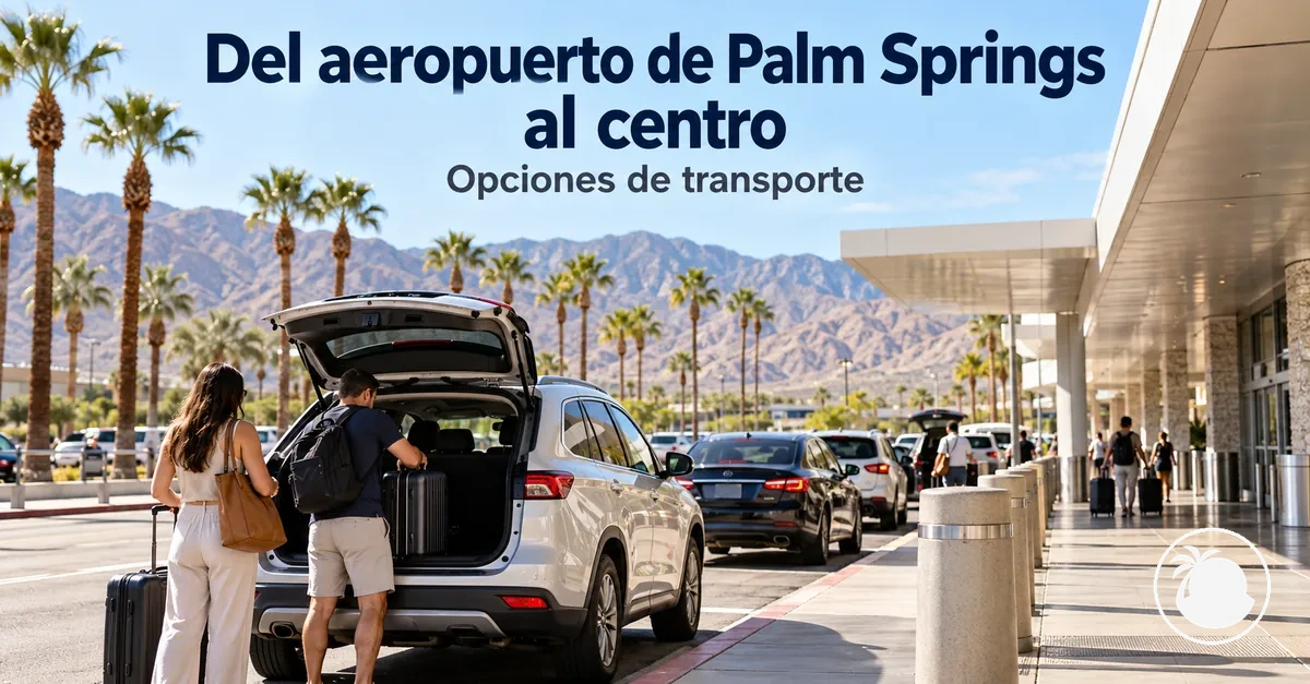 Zona de recogida de transporte terrestre en el Aeropuerto Internacional de Palm Springs