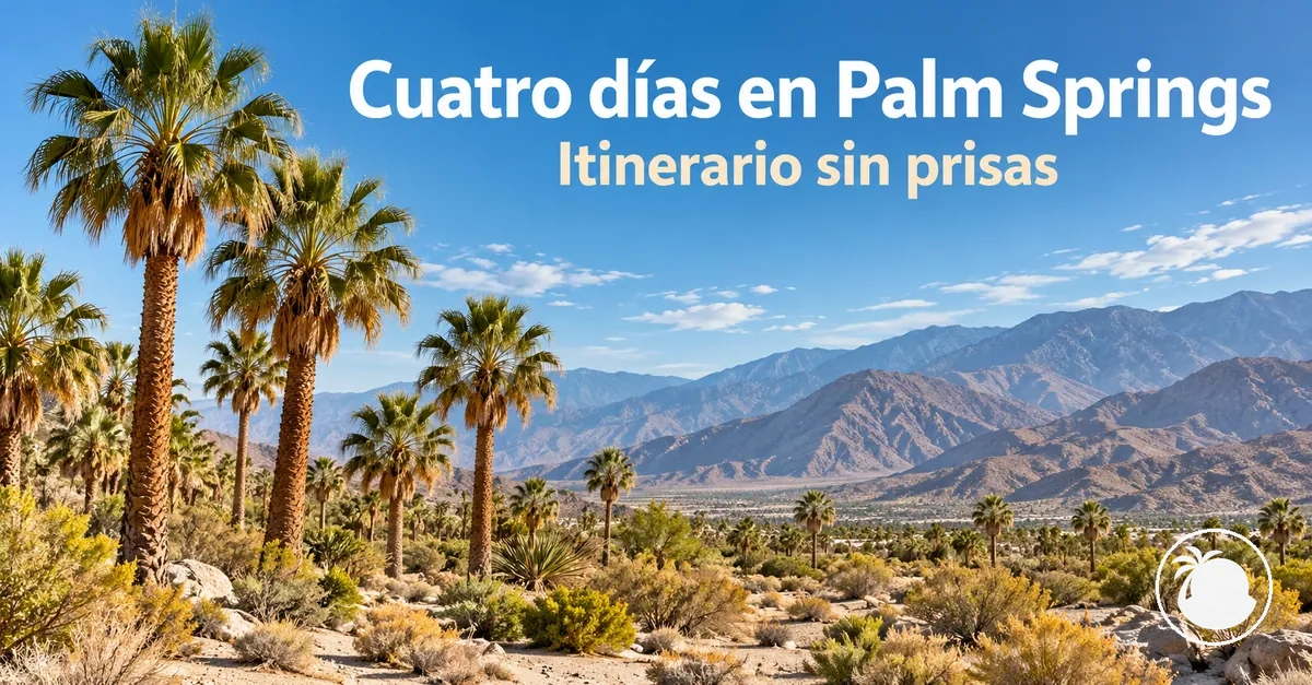 Palmeras y paisaje desértico en los alrededores de Palm Springs.