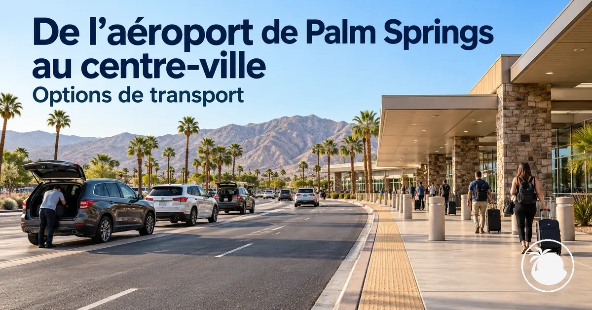Zone de prise en charge des transports terrestres à l’aéroport international de Palm Springs