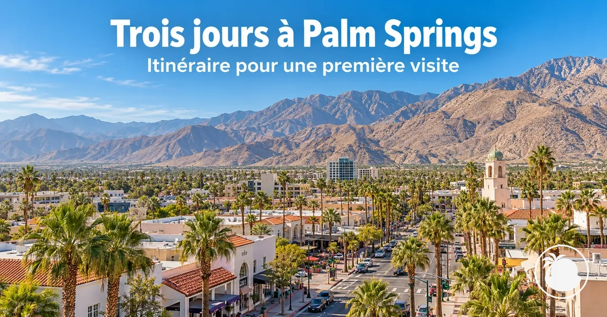 Centre-ville de Palm Springs et montagnes désertiques alentour