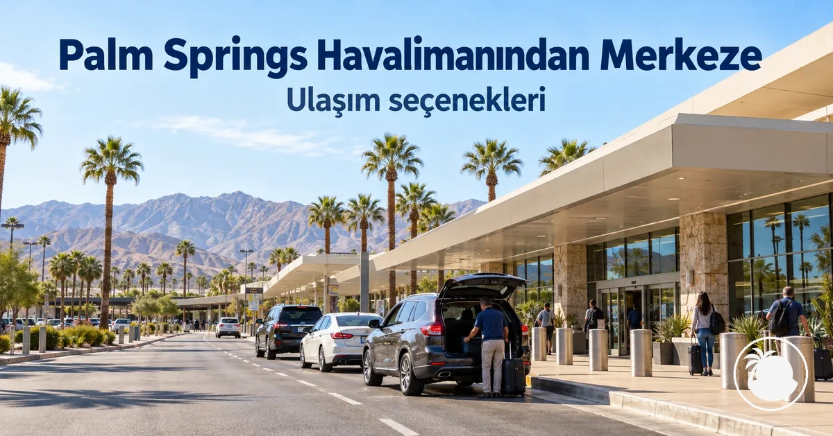 Palm Springs Uluslararası Havalimanı'nda kara ulaşımı için yolcu alma alanı